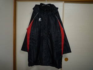 ロット シャドーストライプ中綿ジャケット 黒×赤 Mサイズ ベンチコート