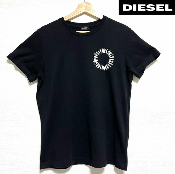 【新品】DIESELディーゼル④フロント&バックにダブルブランドサークルロゴ Tシャツ