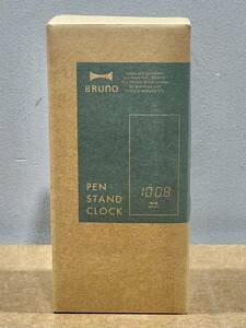 ☆未使用品 BRUNO ブルーノ PEN STAND CLOCK ペンスタンドクロック BCA028-GY-YE 置き時計 デジタル 1点 発送サイズ60☆