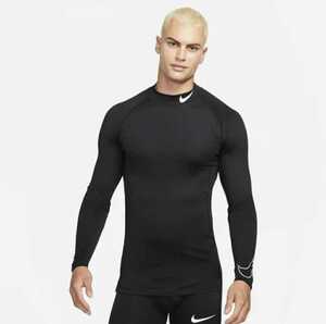 新品 NIKE PRO 長袖 コンプレッション シャツ L カットソー ナイキ プロ メンズ スポーツウェア ストレッチ 黒 白 Tシャツ