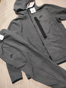  new goods regular price 34650 NIKE Tec fleece u inter laizdo setup XL charcoal gray Nike top and bottom men's Parker pants 