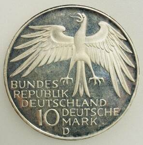 AH0413 銀貨 ドイツ 10マルク銀貨 ミュンヘンオリンピック 1972年 銀625 (10 Deutsche Mark Olympic in Munich 1972)