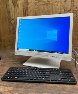 S-93◆FUJITSU ESPRIMO K557/R 一体型PC デスクトップパソコン 本体+キーボード Windows10Pro