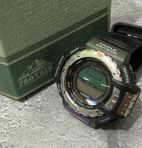 S-73◆1円～◆CASIO PROTREK メンズ腕時計 PRT-40 美品 カシオ プロトレック 登山 アウトドア