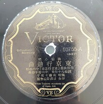 【蓄音機用SP盤レコード】VICTOR 映画小唄/東京行進曲/民謠 紅屋の娘 獨唱・佐藤千夜子/SPレコード 民謡_画像1