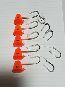 ★②新品未使用品 テンヤ 10号 5個/セット ひとつテンヤ 根魚テンヤに最適 マダイ 青物 根魚 アカハタ カサゴ アイナメ★