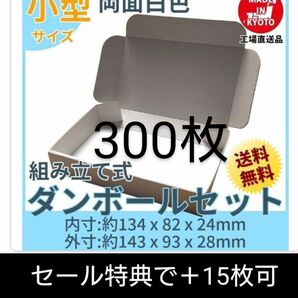 新品未使用両面白300枚小型ダンボール箱ゆうパケット 定形外郵便(規格内)