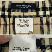 バーバリー ロンドン BURBERRY LONDON ノバチェック ラップ プリーツ スカート サイズ7 レディース 巻スカート_画像9