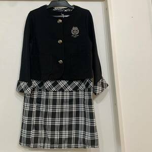 [ new goods ]POM PONETTE Pom Ponette formal ensemble black × check 150 ( tag attaching ) A