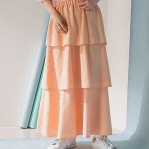 CIAOPANIC TYPY 麻レーヨンティアードスカート