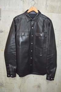 リックオウエンス　RickOwens　Outershirt　レザージャケット　アウターシャツ　48　BABEL　19ｓｓ D5167