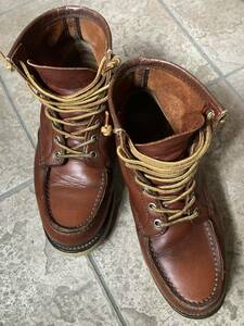  прекрасный б/у Red Wing RED WING короткий жизнь обратная сторона половина иен собака бирка 875 Irish setter 6E 1990 год 12 месяц производства ботинки износ есть ценный Full Original 