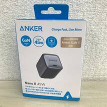  【未使用/送料無料】ANKER アンカー Nano Ⅱ ブラック 最大45W PD対応 USB-C急速充電器 7F989_画像1
