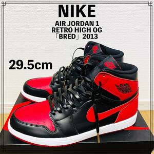 [ новый товар не использовался ]NIKE AIR JORDAN 1 RETRO HIGH OG[BRED]29.5cm Nike воздушный Jordan retro хлеб o-ji-