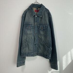 fcuk jeans デニムジャケット　ヴィンテージ　古着　Gジャン　フルボタン　M相当