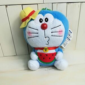 * бесплатная доставка * DORAEMON soft toy figure Doraemon лето. ... пятна эмблема мягкая игрушка эмблема A