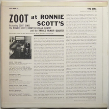 【UKオリジナル】ZOOT AT RONNIE SCOTT'S / Zoot Sims★深溝★_画像4