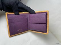 193 使用僅か極美品 1円 LOUIS VUITTON ルイヴィトン ミュルティ エピ ポルトフォイユ マルコ 二つ折り 財布 ウォレット メンズ 札入れ_画像7