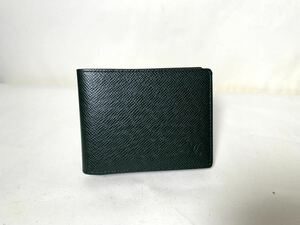 249 1円 ■未使用に近い■ LOUIS VUITTON ルイヴィトン タイガ 二つ折り 財布 ウォレット 札入れ カード入れ メンズ グリーン系 