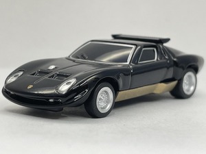 ■★ＵＣＣ　ランボルギーニコレクション　8　ランボルギーニ　ミウライオタ SVR（ブラック）（1/72ダイキャスト製プルバックカー）