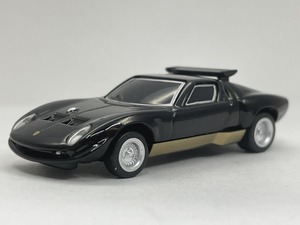 ■★ＵＣＣ　ランボルギーニコレクション　8　ランボルギーニ　ミウライオタ SVR（ブラック）（1/72ダイキャスト製プルバックカー）