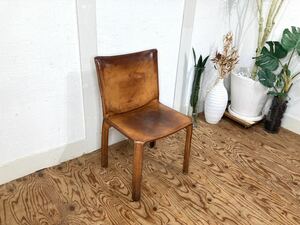 カッシーナ / Cassina キャブ / CABチェア 412 ① キャメル イタリアンモダン マリオ・ベリーニ ダイニングチェア ボロ 店舗什器 312560