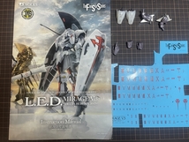 L.E.D ミラージュ デルタベルン 塗装済完成品　1/100 VOLKSボークス FSS ファイブスター物語 レッドミラージュ_画像9