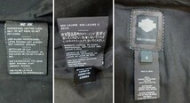 ハーレー レザーベスト 品番=97153-16VM バイカージップベスト ブラックジッパー 定価¥48,200- _画像8