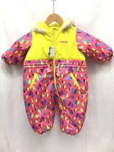 moujonjon Moujonjon tag attaching Jump suit ski wear ear attaching yellow X pink size 80 baby girl 24022002