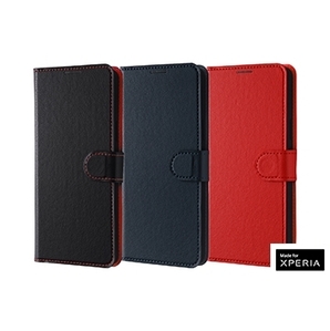 Xperia 10 V 耐衝撃 シンプル マグネット 手帳型 レザー ケース カバー ジャケット スタンド機能 ストラップ ICカード収納 衝撃吸収