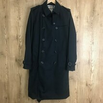 USA製 BURBERRY LONDON トレンチコート ノバチェック made in usa バーバリー 黒 ブラック 古着 e23112707_画像1