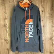 THE NORTH FACE ノースフェイス 大判プリント スウェット パーカー グレー メンズXLサイズ アメカジ アウトドア ストリート 古着 e24021302_画像1