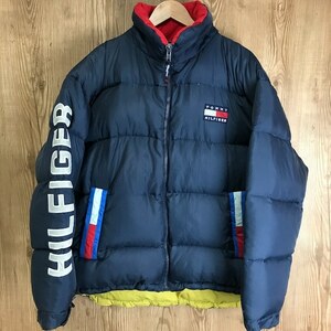 90s VINTAGE TOMMY HILFIGER ダウンジャケット メンズL 90年代 トミーフィルフィガー ビンテージ ヴィンテージ アメカジ 古着 e24021010