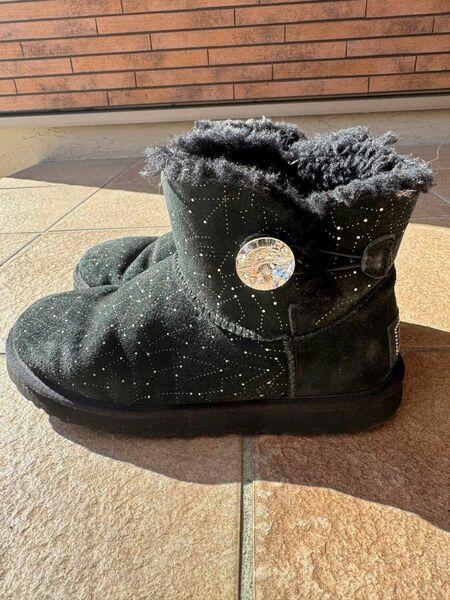 UGG ムートンブーツ アグ ショートブーツ ブラック 黒　24cm