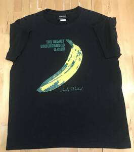 古着　THE VELVET UNDERGROUND & NICO Tシャツ Lサイズ　Andy Warhol 黒　ブラック　ヴェルヴェット・アンダーグラウンド　ウォーホル