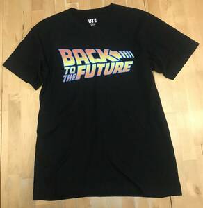 古着　ユニクロ　BACK TO THE FUTURE Tシャツ　Mサイズ　黒　ブラック　UNIQLO UT バック・トゥ・ザ・フューチャー