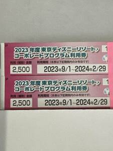 東京ディズニーリゾート割引券2500 2枚セット