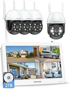 [ new goods free shipping ][12.5 -inch *500 ten thousand pixels * color night vision photographing ]YOWHICK security camera wireless outdoors security camera set 