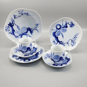 1円～ Meissen マイセン ブルーオーキッド カップ＆ソーサー プレートトリオ×２ ボウル 計7点 食器 217-2475869【O商品】