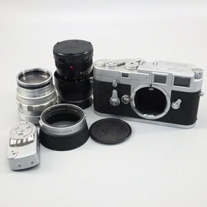 1円～ Leica ライカ M3 レンズ2点 SUMMILUX 1:1.4/50・TELE ELMARIT 1:2.8/90 シャッターのみ確認済 カメラ 269-2451347【O商品】