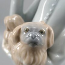 1円～ Lladro リヤドロ ♯4893 「仔犬を抱く貴婦人」 フィギュリン 陶磁器 仔犬 女性 置物 インテリア フィギュリン 149-2489492【O商品】_画像8