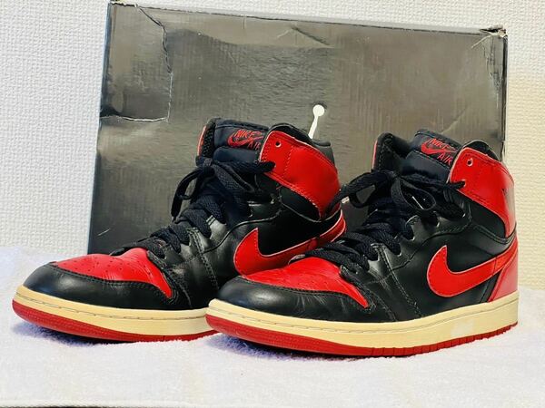 【激レア】2001年復刻 NIKE AIR JORDAN 1 RETRO ナイキ エアジョーダン1 レトロ BRED 黒赤 27.5cm