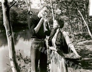 1950年 映画 西部劇 「折れた矢」トム・ジェフォーズ役 ジェームズ・スチュアート ソンシアレイ 役 デブラ・パジェット 大きなサイズ写真