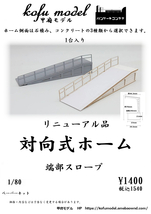 対向式ホーム　端部スロープ　1/80　甲府モデル（パンケーキコンテナ） _画像1