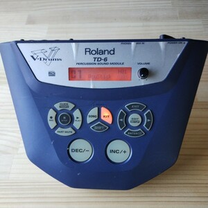 Roland 電子ドラム TD-6 音源モジュール　美品　純正ACアダプター、取扱説明書、動作品