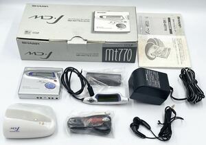 録音再生○ 本体外観極美品　SHARP MD-MT770 MD-J ポータブルMDレコーダー　