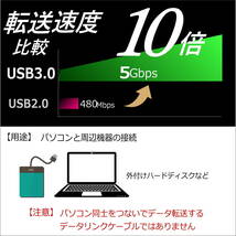 ◇USB3.0 ケーブル A-A(オス/オス) 0.5m 外付けHDDの接続などに使用します 3AA05【送料無料】◇_画像2