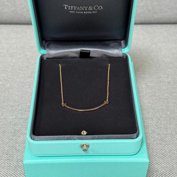 Tiffany&Co. ティファニー　スマイルネックレス スモール　ローズゴールド