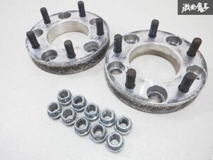 社外 メーカー不明 ワイド トレッド スペーサー ワイトレ PCD 114.3 5穴 5H M12 x P1.5 厚み 25mm ハブ径 約 73mm 2枚 セット 即納 棚12A