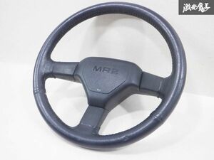 トヨタ 純正 AW11 MR-II MR-2 ステアリング ハンドル ホイール 革巻き レザー 黒 ブラック 即納 棚17K